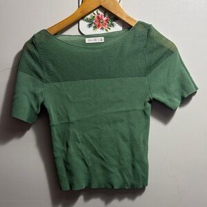 Adore Me Forest Green Short Sleeve Top